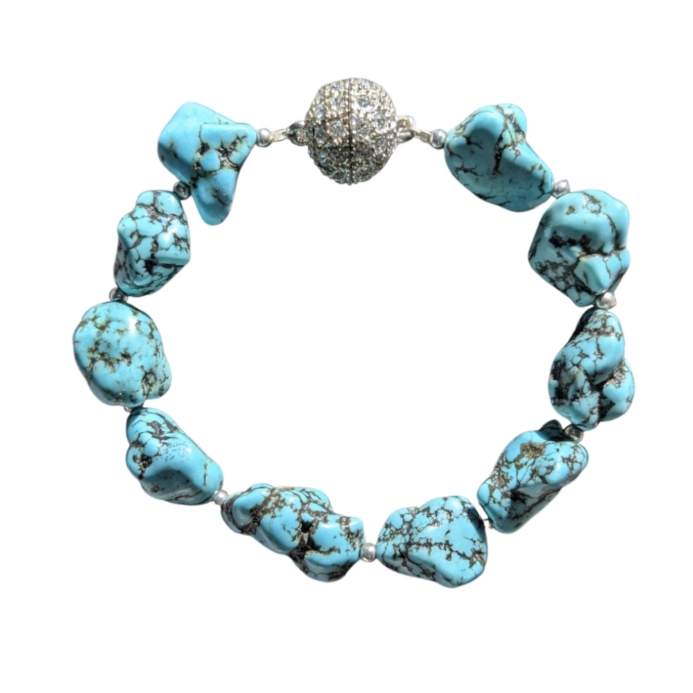 Howlite Turquoise Stones Bracelet